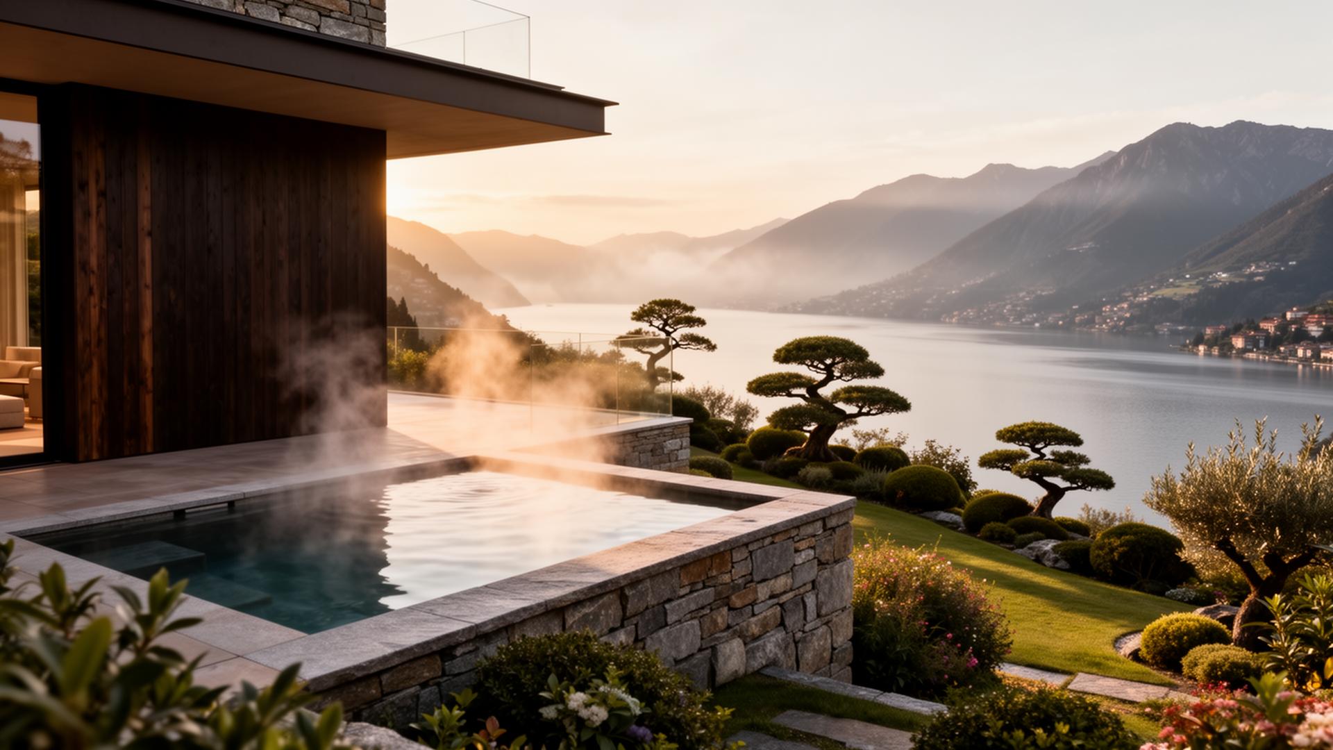Yourantai Villa mit Onsen und 180° Sicht auf den Lago Maggiore
