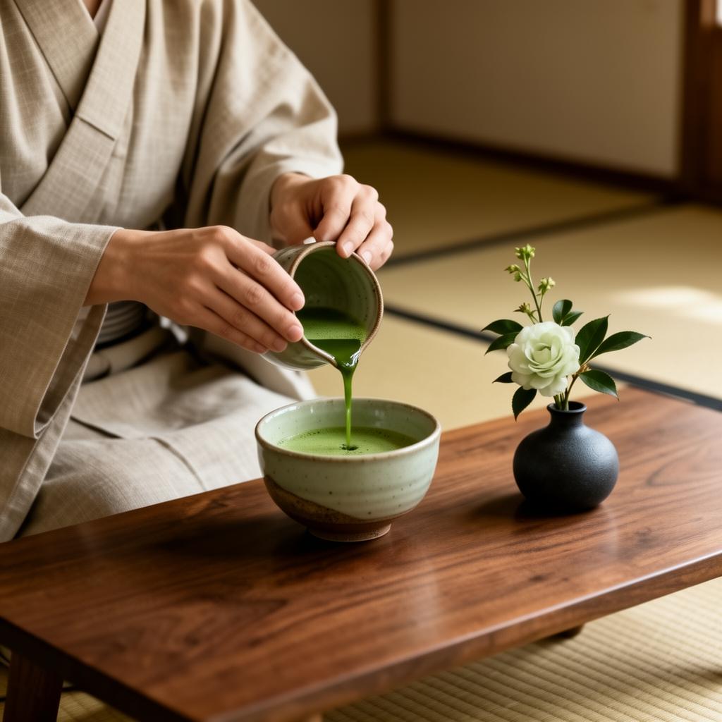 Tee-Werkzeug auf einem dunklen Tablett — Yourantai